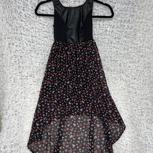 Girls Size 6/6x Xhileration Dress - Black, Sleeveless, High-Low, Floral
